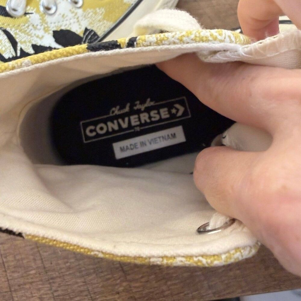 Converse Chuck 70 Hi "Hybrid Floral" Women's size 7.5 Shoes trainers yellow Blac - Picture 7 of 8